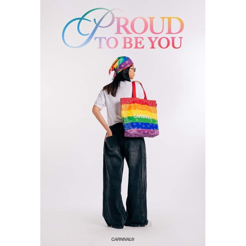 รับหิ้ว  CARNIVAL® ‘Proud to be you’ Pride Paisley Shopping Bag & Bandana