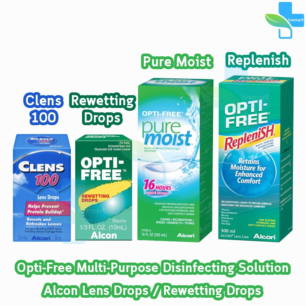 Alcon Opti-Free Puremoist Replenish น้ำยาล้างคอนแทคเลนส์ / น้ำยาทำความสะอาดคอนแทคเลนส์ Opti Free Opt