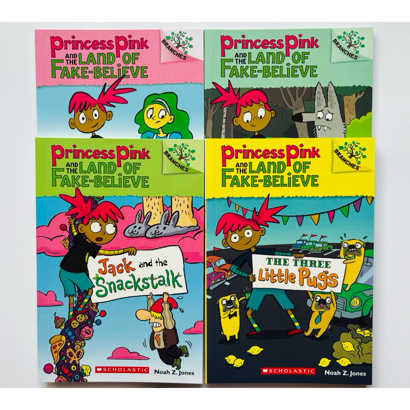 Princess Pink and the Land of Fake-Believe 4 Books Set, Ages:5-8