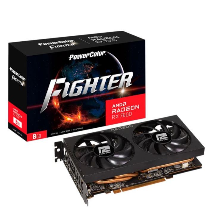 VGA (การ์ดแสดงผล) POWERCOLOR FIGHTER AMD RADEON RX 7600 8GB GDDR6