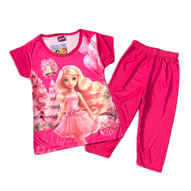 เสื้อผ้าเด็กผู้หญิง ชุดเสื้อ+กางเกงสีพื้น ผ้ามันผ้าไมโคเกรดพรีเมี่ยม PM909 - รูปที่ 7