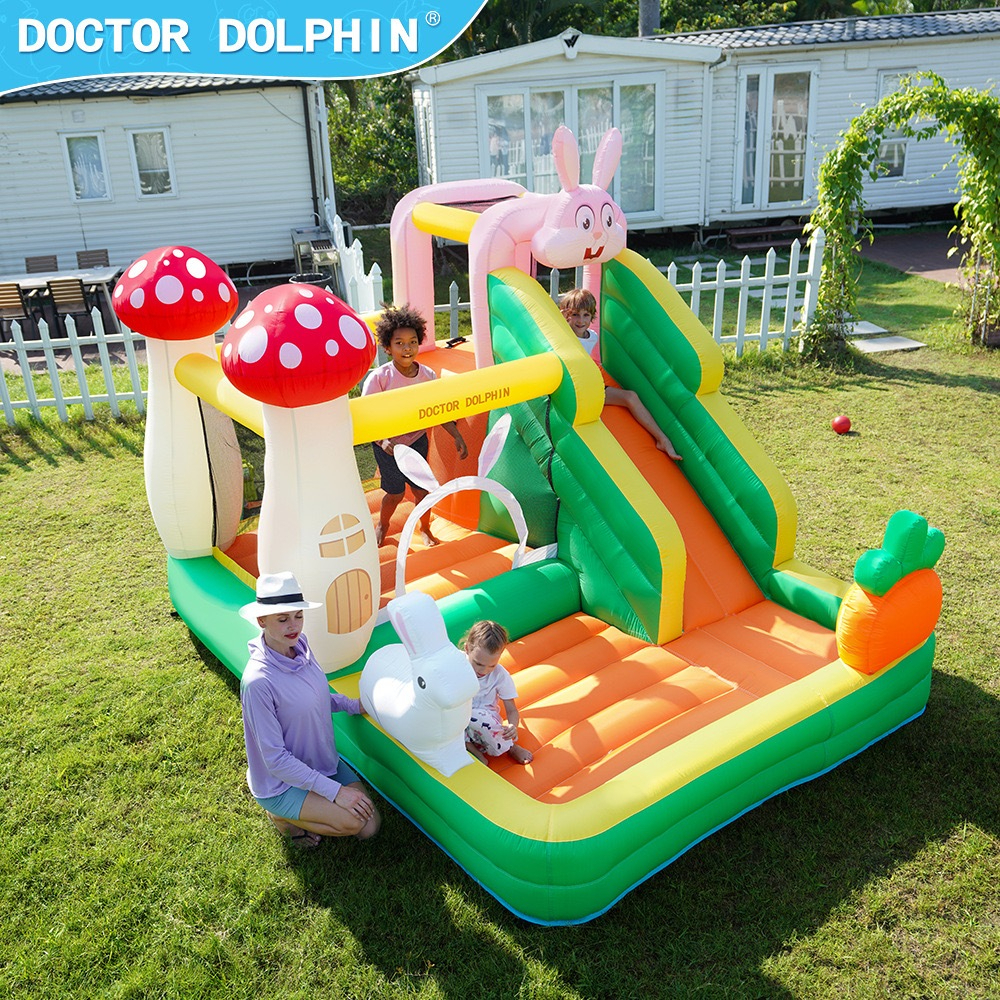บ้านลมเด็ก บ้านเป่าลม ปราสาทเป่าลมสำหรับเด็ก 310*270*250 ซม สไลเดอร์เป่าลม กระต่าย บ้านลมเด็ก