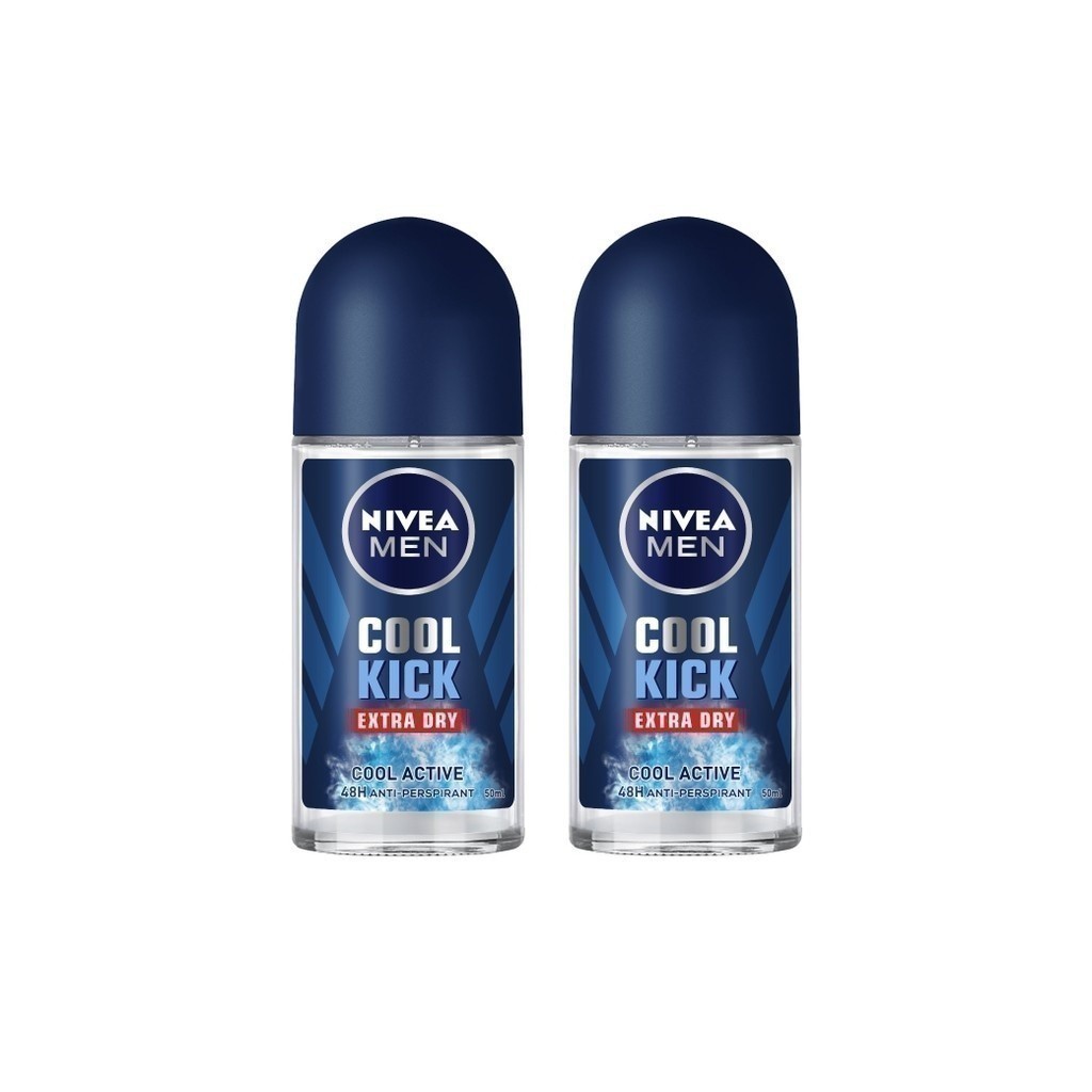 (แพ็คคู่) NIVEA  นีเวีย เมน คูลคิก โรลออน ระงับกลิ่นกาย สำหรับผู้ชาย 50 มล. 2 ชิ้น