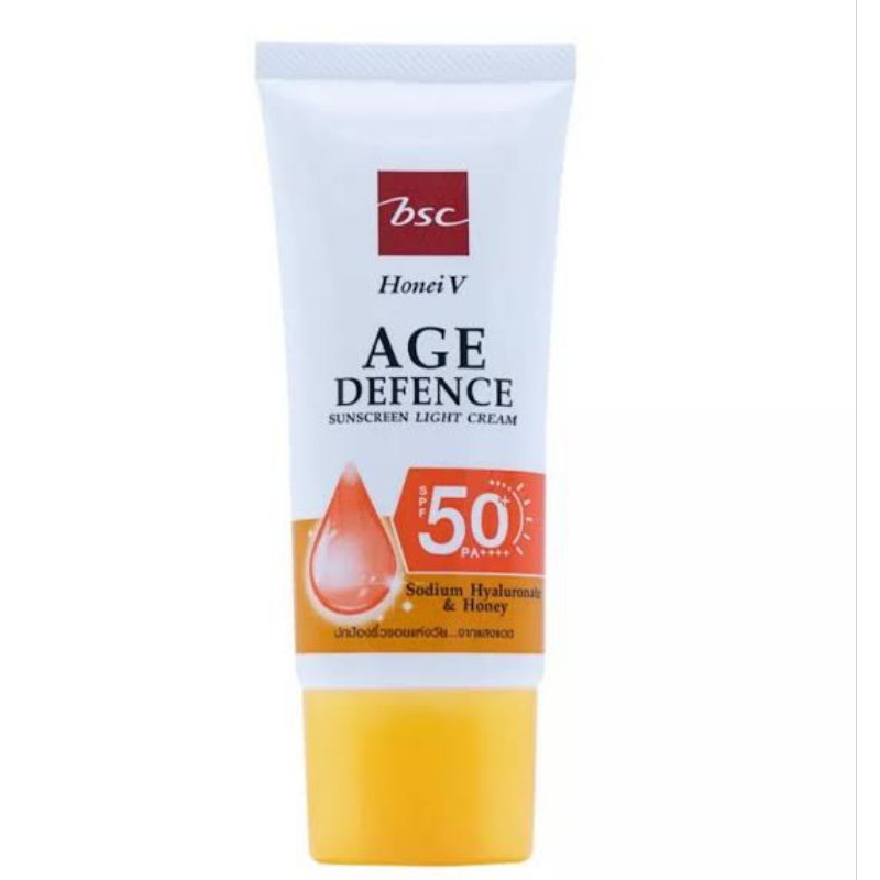BSC กันแดด Honei v BSC age defence sunscreen light cream SPF+ PA++++