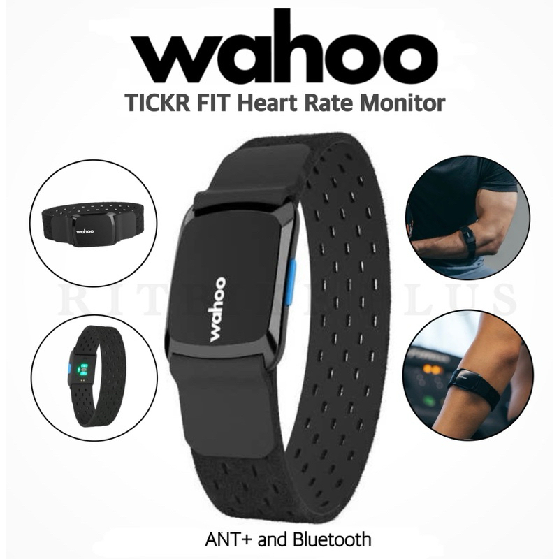 (ประกันศูนย์ 1 ปี)  เซนเซอร์หัวใจ WAHOO รุ่น TICKR FIT แบบรัดแขน IPX7 Bluetooth and ANT+ ชาร์ทไฟได้