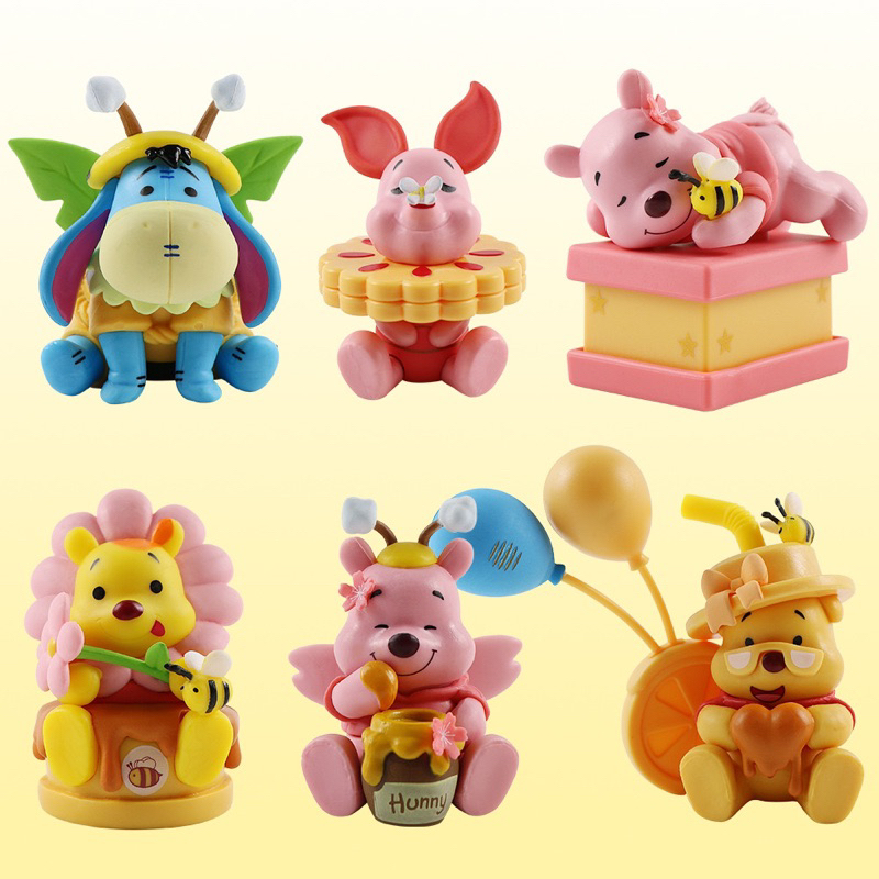 โมเดลตัวการ์ตูนวินนี่เดอะพูห์ โมเดลหมีพูห์ ทั้งเซ็ต 6 ตัว