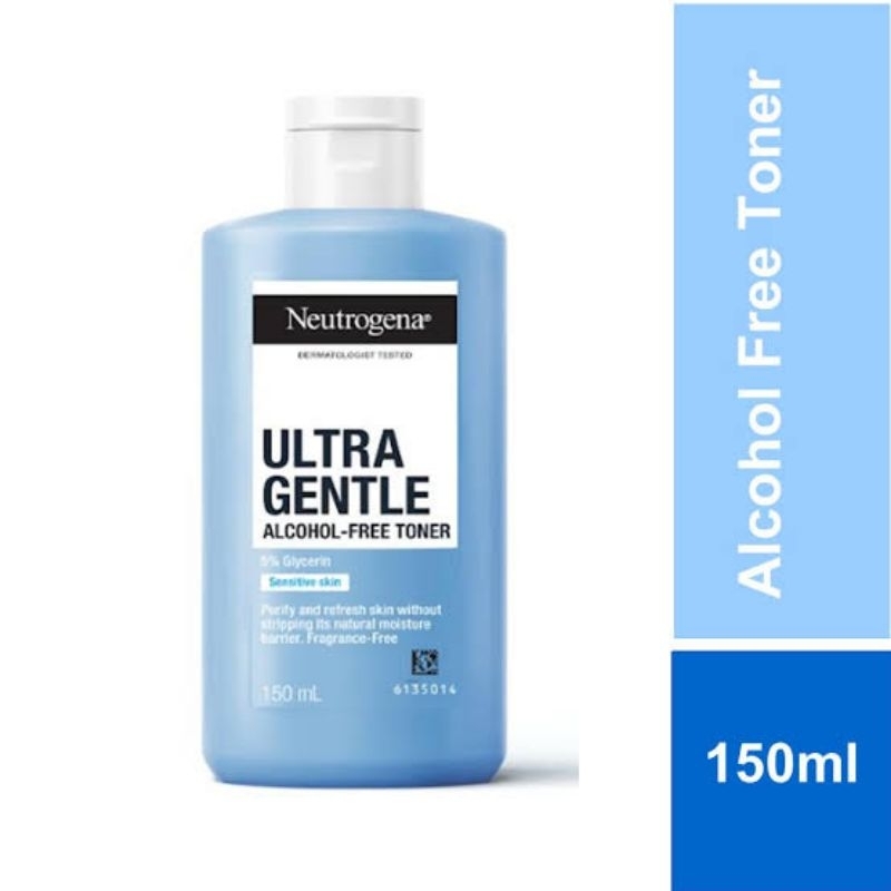 ✔โฉมใหม่✔150 ml Neutrogena Alcohol Free Toner Ultra Gentle โทนเนอร์ปรับสภาพผิวสูตรอ่อนโยน