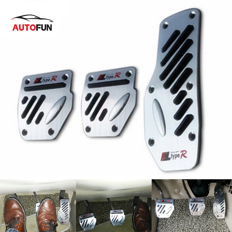 ที่ครอบคันเร่งรถยนต์ 3PC แป้นเบรค ที่ครอบคันเร่งรถยนต์ ที่ครอบคันเร่งรถ แป้นเหยียบกันลื่น แป้นเหยียบรถยนต์