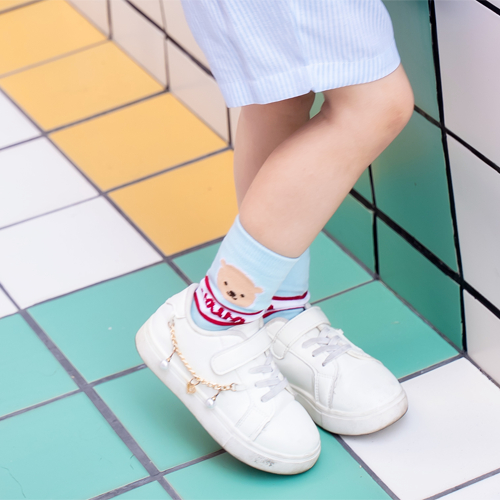 Thelandofvava : VNXX401307 (BLUE)  ถุงเท้าเด็ก ลิขสิทธิ์แท้จาก vava