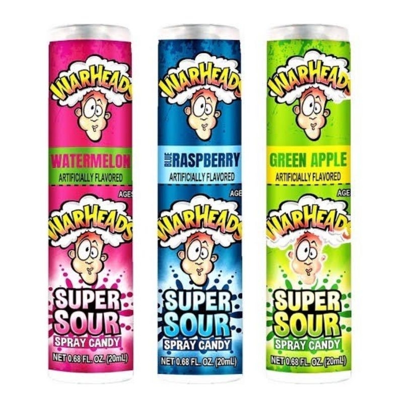 พร้อมส่ง🛵 ลูกอมรูปแบบสเปรย์ WARHEADS 🤯 Super Sour Candy Spray 30mL🍬