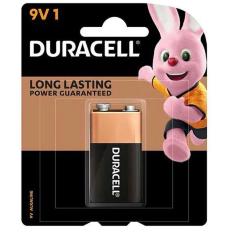 ถ่านDuracell 9V alkaline ของแท้ แพค1ก้อน(ออกใบกำกับภาษีได้)