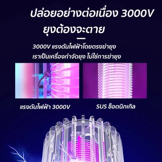 ซื้อ1 แถม1 รับประกัน10ปี ไฟดักยุง โคมไฟดักยุง เครื่องดักยุง ไฟฟ้า ที่ดักยุง เครื่องช็อตยุงPest Killer อัตราการฆ่ายุง100%
