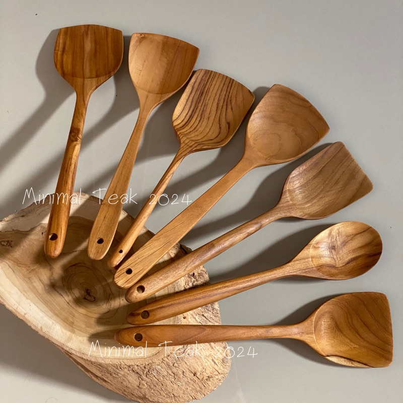 ตะหลิวไม้สัก ตะหลิวผัดขนาดใหญ่