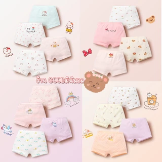 กกน.เด็กผู้หญิง กางเกงในเด็กผู้หญิง เซต4ตัว สีสันสดใส ลายน่ารัก ผ้าCOTTON ร้านไทย จัดส่งไว