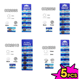 1แพค5ชิ้น CR2032 CR2016 CR1220 CR2025 ถ่านกระดุม แบตเตอรี่3V…