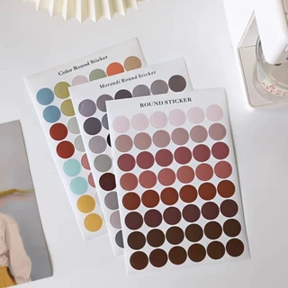 OurHome [พร้อมส่ง] สติ๊กเกอร์ทรงกลม น่ารักๆ สำหรับตกแต่ง สติ๊กเกอร์ DIY สติ๊กเกอร์ตกแต่ง วารสารศิลปะ อัลบั้มทำมือ