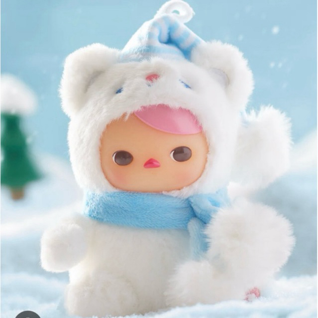 POP MART Pucky Bear Planet Series - Plush Blind Box (Polar Bear  1 ตัว ห่วงมีตำหนิ)