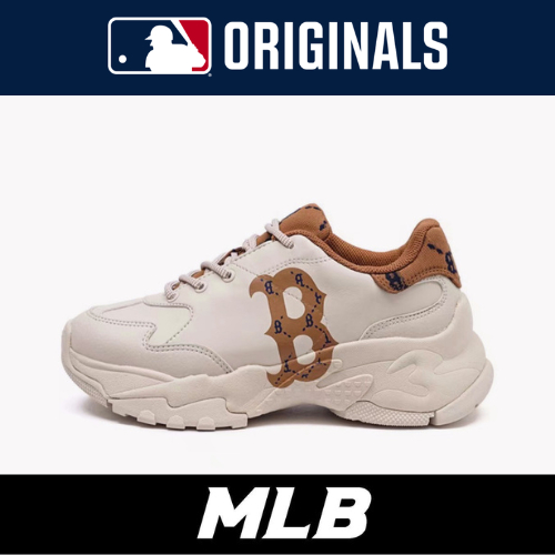 ของแท้ 100% MLB รองเท้าผ้าใบ boston รองเท้ารุ่น 3ASHCDM2N-43BGD - สีครีมน้ำตาล