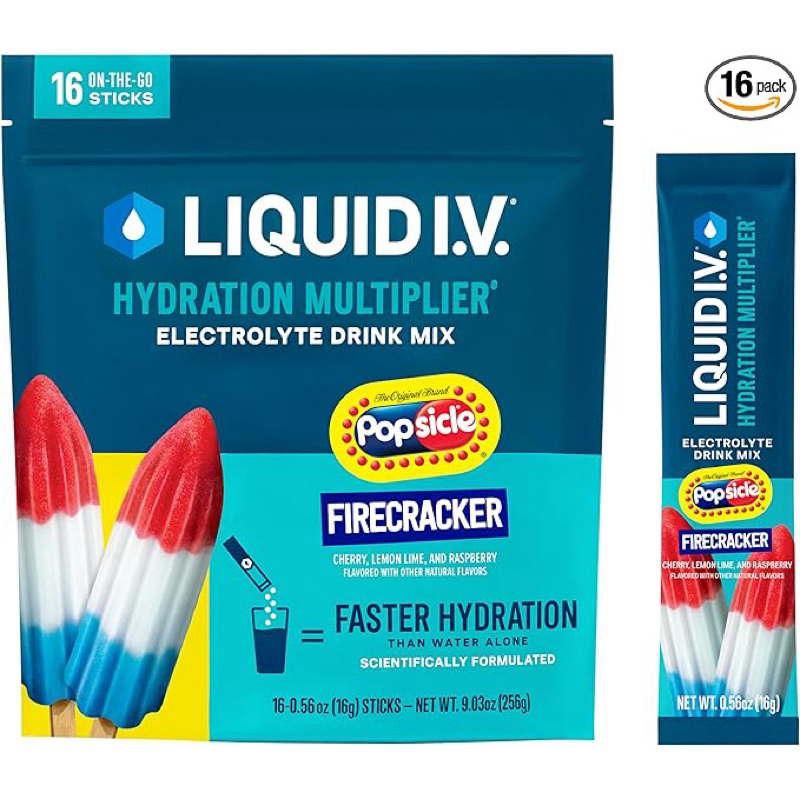 Liquid IV Hydration Energy Multiplier New flavors(16 pcs)