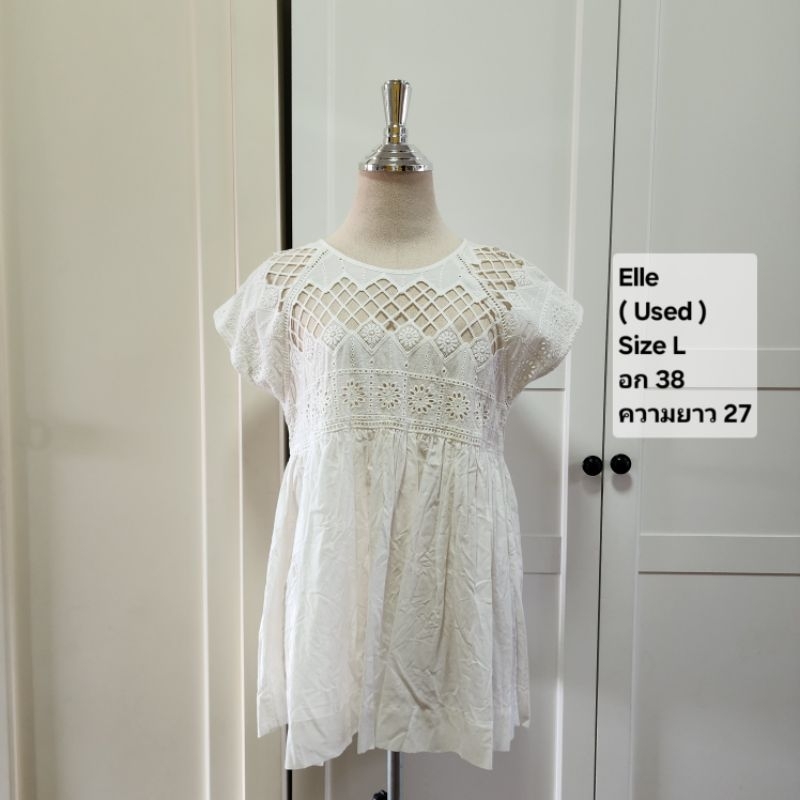 (ซักเก็บ ไม่เคยใส่) Elle Size L (38-27) เสื้อแอล US6