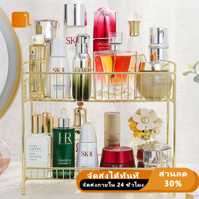 GT-Gold double-Layer Countertopห้องน้ำห้องครัวRackชั้นยืนRackห้องนอนเครื่องสำอางน้ำหอมStorageและองค์กรRack