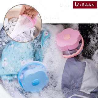 UBAAN 👍พร้อมส่ง👍 ถุงกรองเครื่องซักผ้า ตาข่ายดอกไม้ ลดปัญหาเศษผงอุดตัน ดักเศษผม กระดาษ ขนสัตว์ เพิ่มความสะอาด