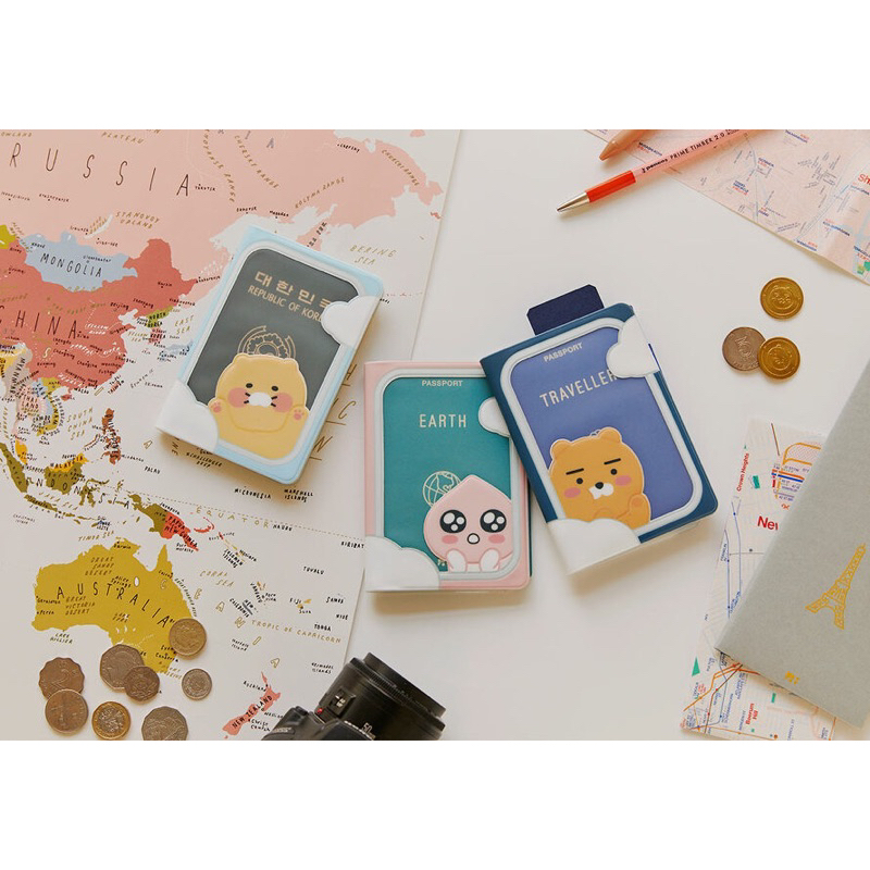 🇰🇷Pre-order ปก,เคสพาสปอร์ต ไรอัน/เอพีช/ชุนซิก Passport Case Ryan/Apeach/Choonsik kakao friends