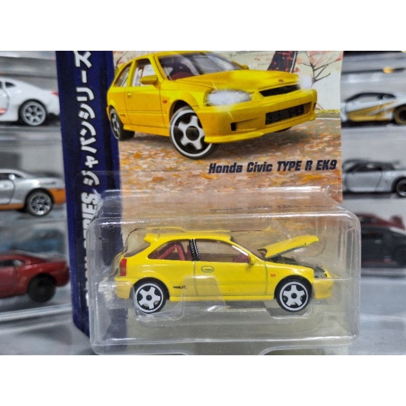Majorette รถโมเดล Honda Cive TYPE EK9 สีเหลือง หายาก