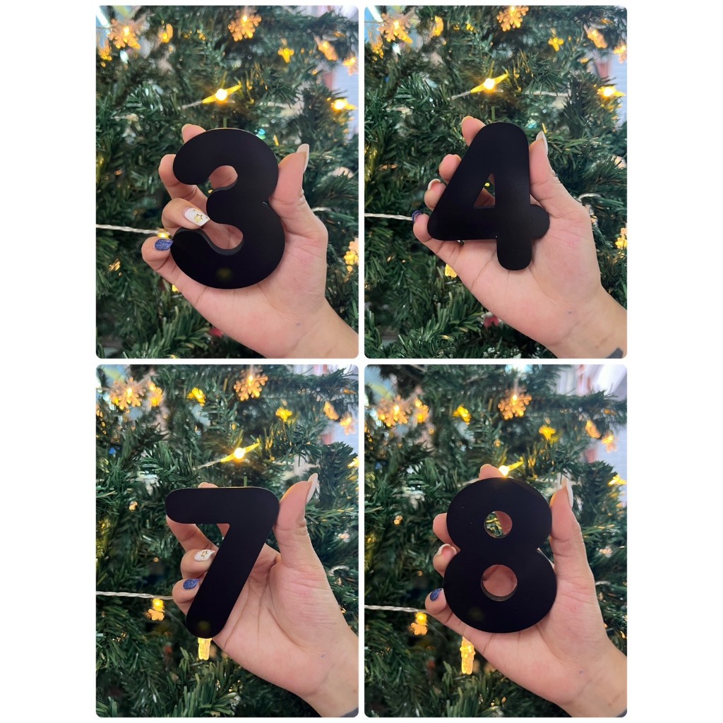 ตัวอักษรพลาสวูดหนา10 มิล ตัวเลขบ้านเลขที่ เลขที่ห้อง เบอร์โทร หอพัก อาคาร โรงแรม งานDIY ทนแดดทนฝน - รูปที่ 6