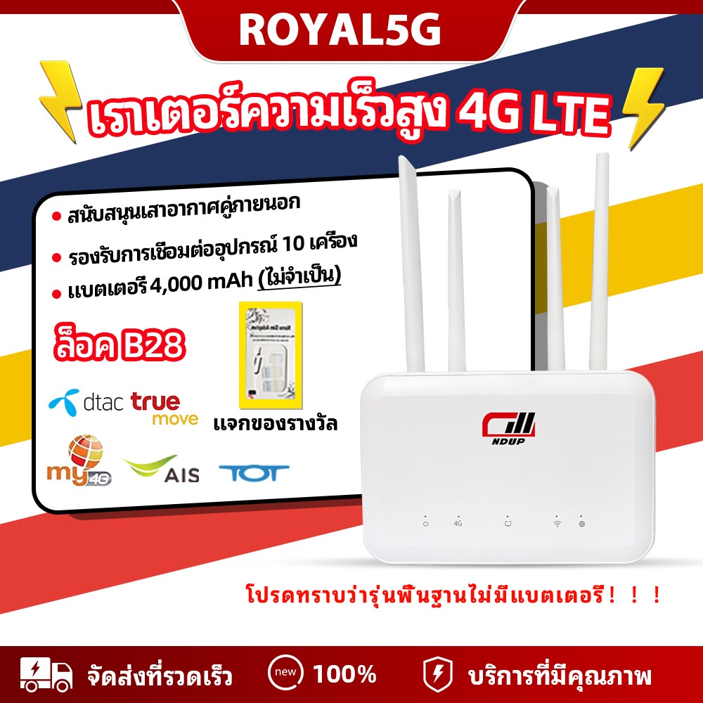 เราเตอร์ WiFi 4G LTE, พร้อมซิมการ์ด Slot Modem Smart CPE 300Mbps Dual Band 2.4G B625