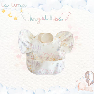 La Luna ผ้ากันเปื้อนเด็ก ผ้าซับน้ำลาย แบบ 3D มีกระเป๋าหน้า กันน้ำ (Angel Bib)