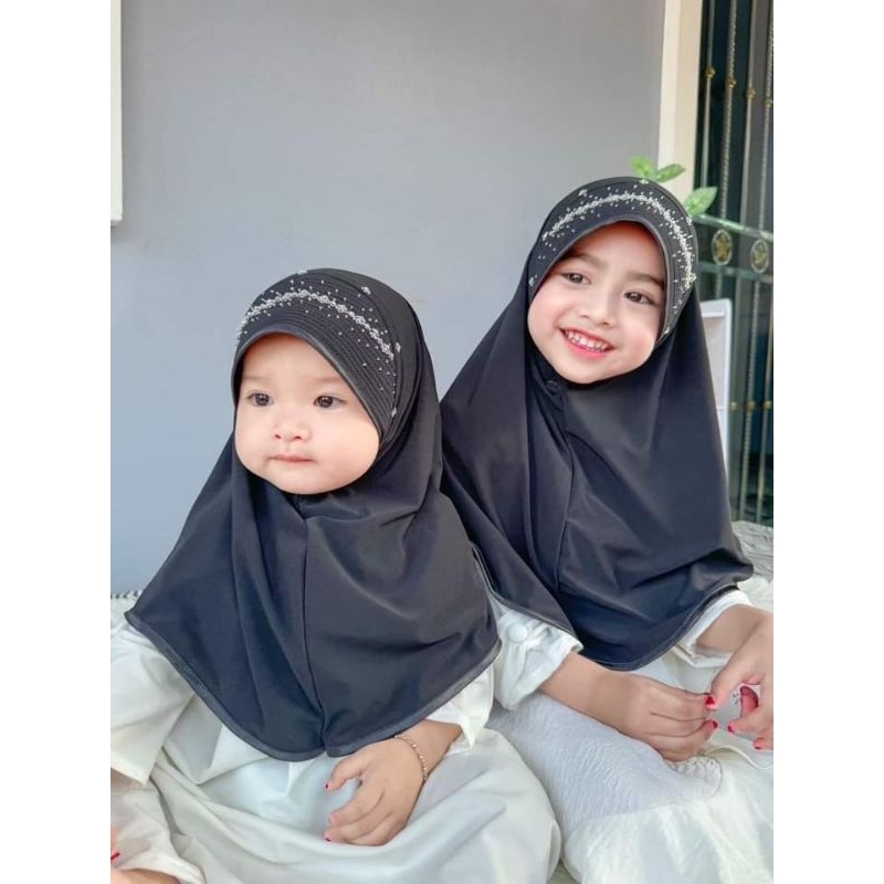 ฮิญาบสวมยืด ปักคริสตัล (เด็ก)