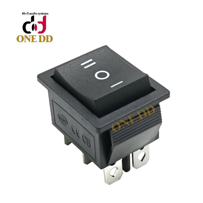 Switch 25×32mm 6pin DPDT Large Momentary OF ON Rectangle Rocker  Switch สวิตซ์ 6pin 3ทาง สวิทช์