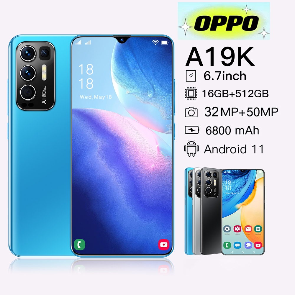 A19K โทรศัพท์มือถือ รองรับ2ซิม สมาร์ทโฟน แรม16GBรอม512GB 24MP+48MP รองรับแอปธนาคาร โทรศัพท์ถูกๆ