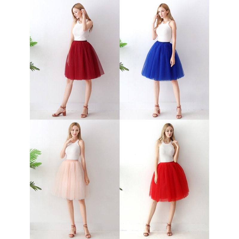 🇹🇭กระโปรงผ้ามุ้งฟรุ้งฟริ้ง ผู้ใหญ่ พร้อมส่งจากไทย👗