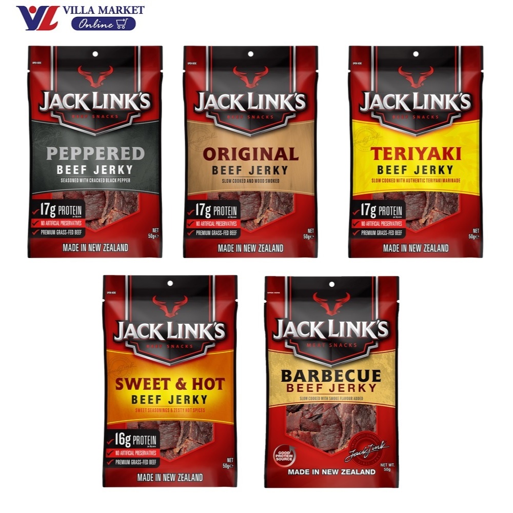 (1แถม1 ถึง 24ธันวาคม) เนื้ออบแห้ง Jack Link's โปรตีน รส ดั้งเดิม พริกไทย เผ็ด บาร์บีคิว เทริยากิ นำเข้านิวซีแลนด์