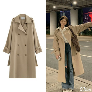 (พร้อมส่ง) Korea Trenchcoat โค้ทกันลมเกาหลี ทรงสวย เนื้อผ้าอ…