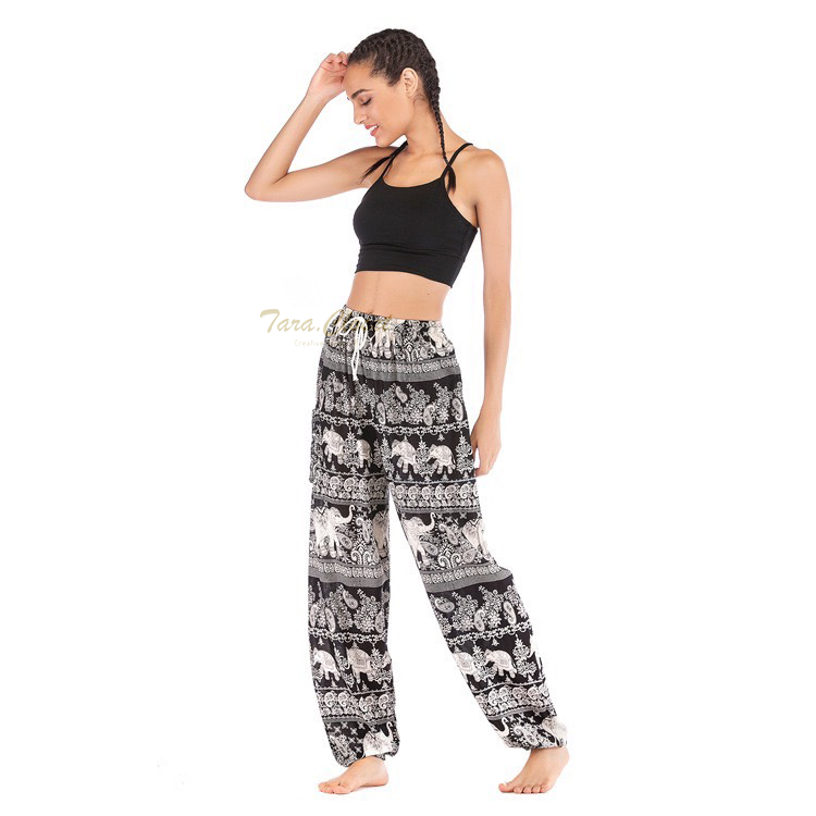 COM504 TARA Pants กางเกงช้างจั๊มปลายขา เอวยางยืด มีสายในตัว  ผ้าไหมอิตาลี ผ้าเบาใส่สบาย ผ้าดี ไม่ขาดง่าย ช้างไม่กลับหัว ราคา ถูกที่สุด ดีลบีเคเค แกลเลอรีภาพที่ 8