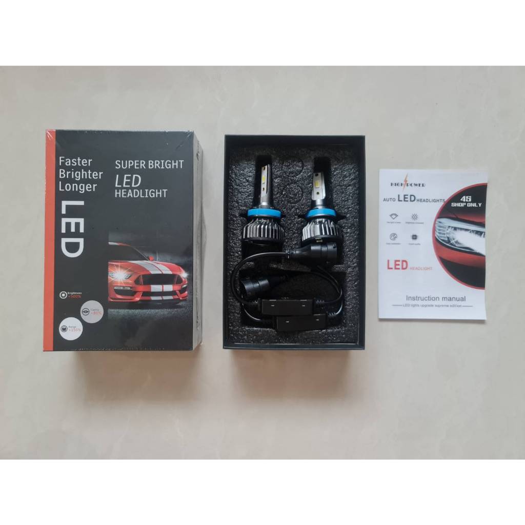 หลอดไฟ H11,H9,H8 LED ยี่ห้อ SUPER BRIGHT ไต้หวัน ชุดละ 400บาท