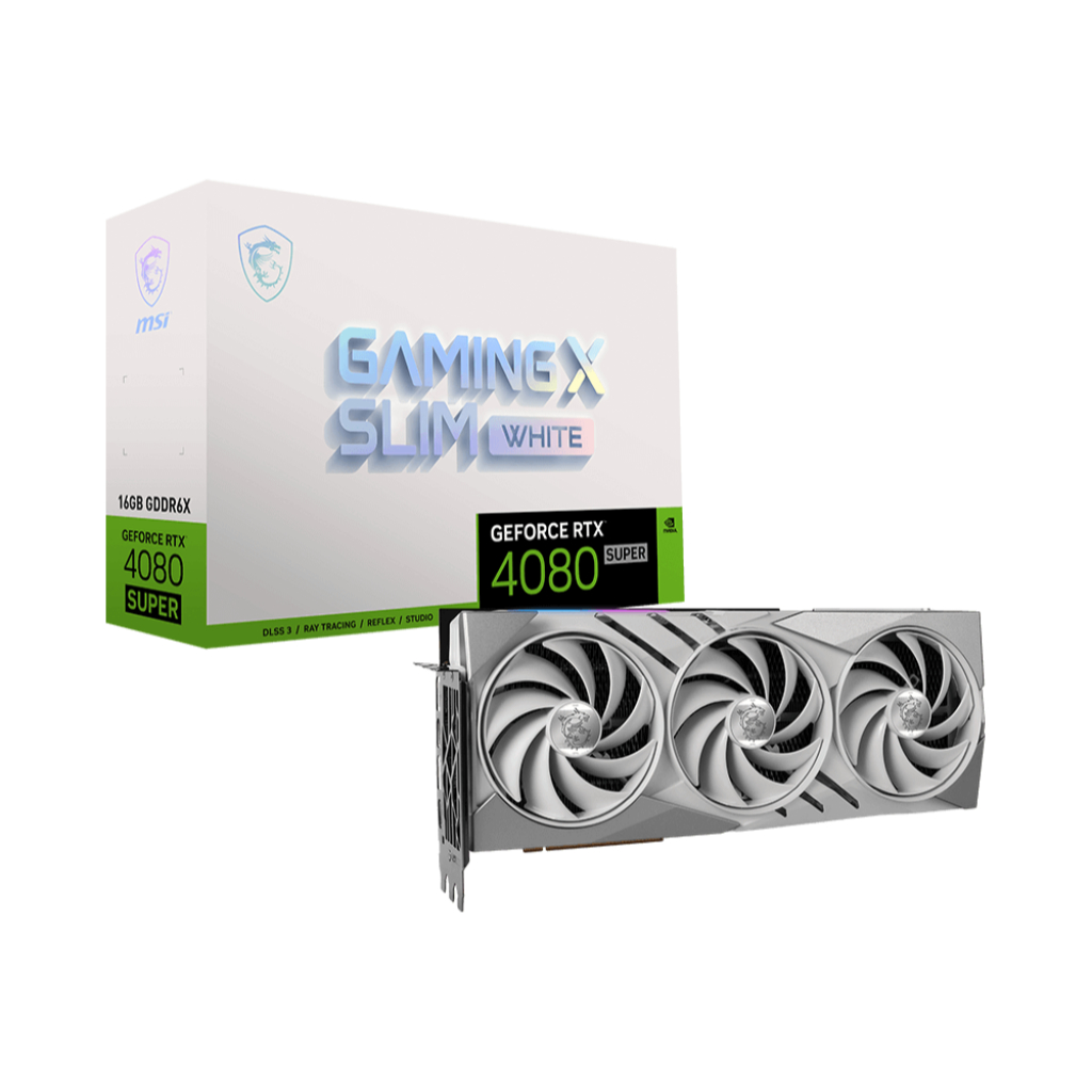 MSI GeForce RTX 4080 SUPER 16G GAMING X SLIM WHITE VGA การ์ดจอ MSIVGA4080S GAM X SM 16G WH