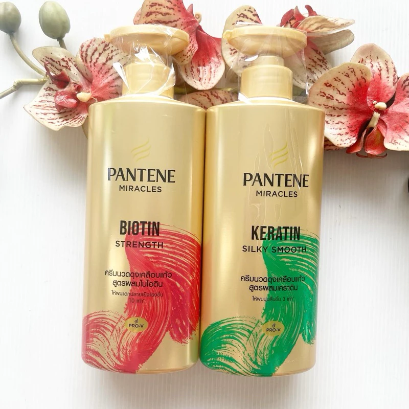 380, 450 ml. ผลิต 05/25 Pantene Miracles แพนทีน ครีมนวดผม ดุจเคลือบแก้ว