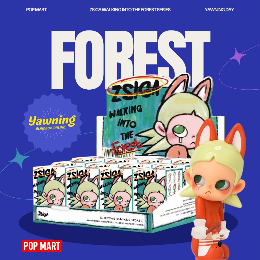 (พร้อมส่งวันนี้ 🔥) POPMART Zsiga into the forest ยก box ซีลเรียบร้อย ไม่แกะ ได้ครบทุกกล่อง