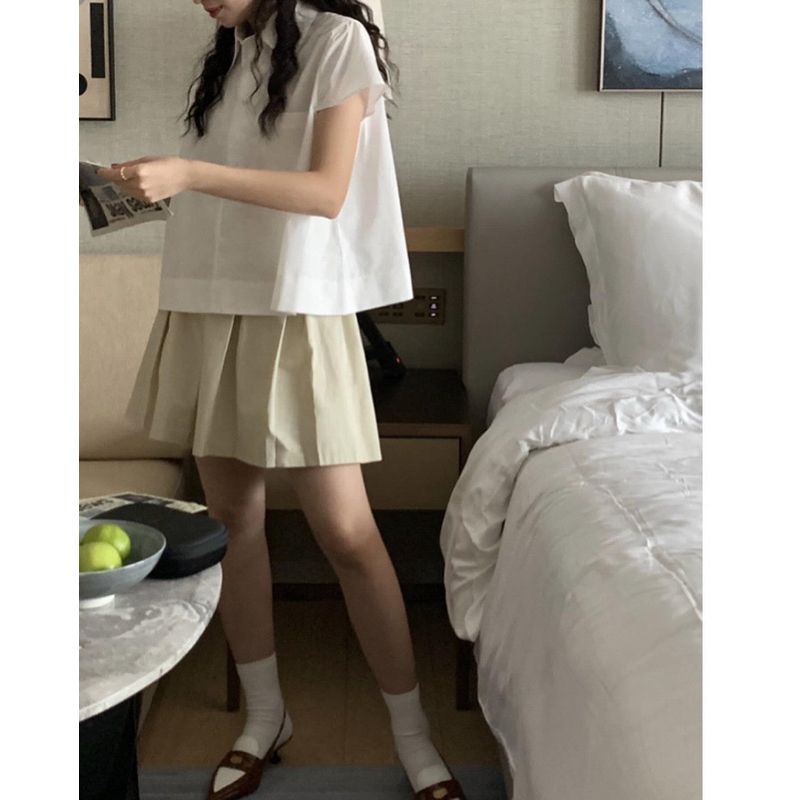 cpjgirlxx | Oki Shirt - 2col [SS24] เสื้อเชิ้ตแขนสั้น ซัมเมอร์