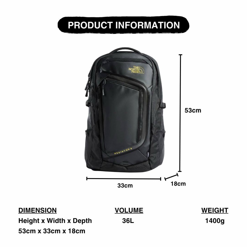 กระเป๋าเป้สะพายหลัง รุ่น TNF RESISTORU CHARGED 36L