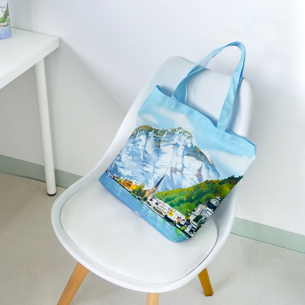 กระเป๋าผ้าพิมพ์ลาย Hallstatt tote bag