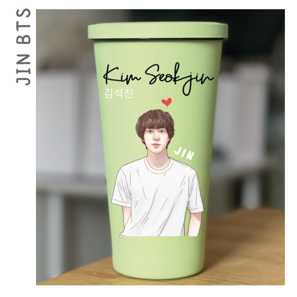 แก้วเก็บอุณหภูมิสกรีน UV รูปวาด Kim Seok-jin : Jin : จิน : KimSeokjin