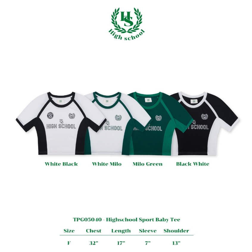 Highschool - TPG05040 เสื้อเบบี้ทีสปอร์ต Highschool Sport Baby Tee