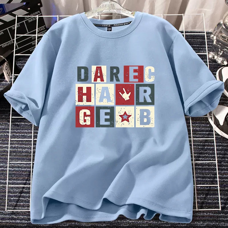 D707 (พร้อมส่งทุกสี）เสื้อยืดแขนสั้น ผ้านุ่มใส่สบายฯ มี7สีหลายไซส์เลือกได้ S-3XL