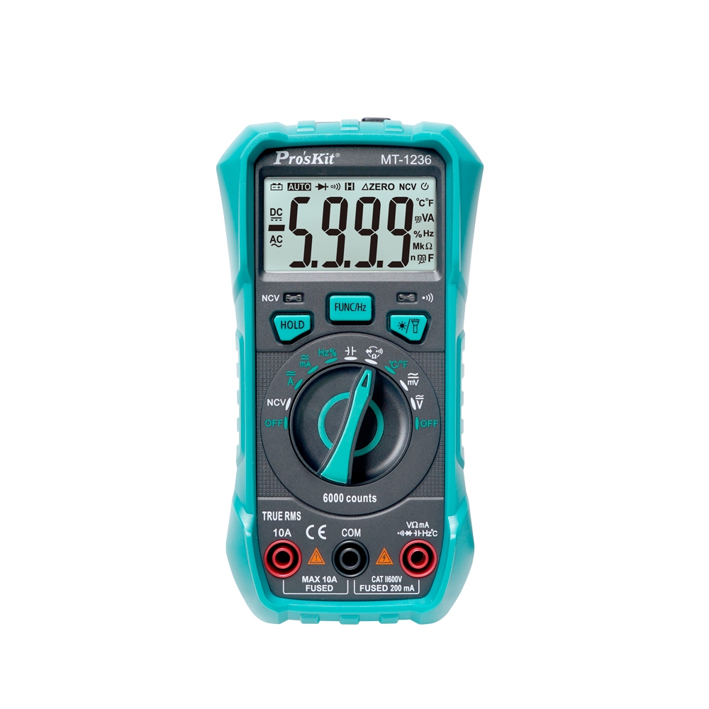 PRO'S KIT ดิจิตอลมัลติมิเตอร์ 3-5/6 True-RMS MT-1236
