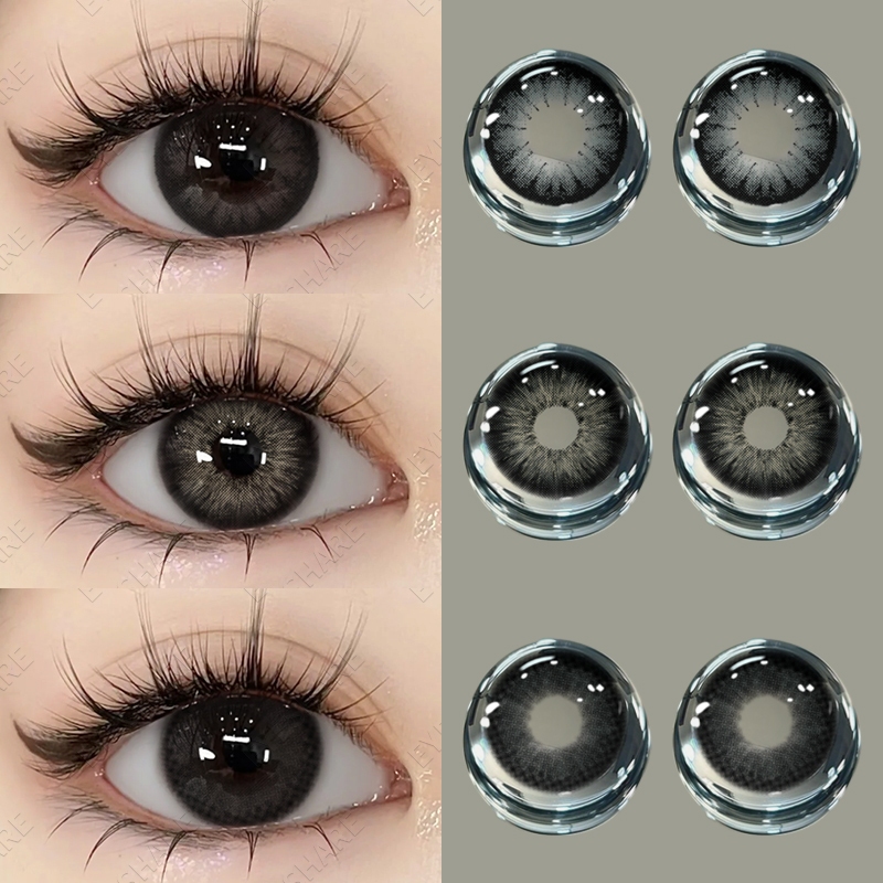 {COD}-Eyeshare Beautyeye คอนแทคเลนส์สีดำ 1 คู่ 14.5 มม. คอนแทคเลนส์สีบิ๊กอายส์ ใช้งานหนึ่งปี